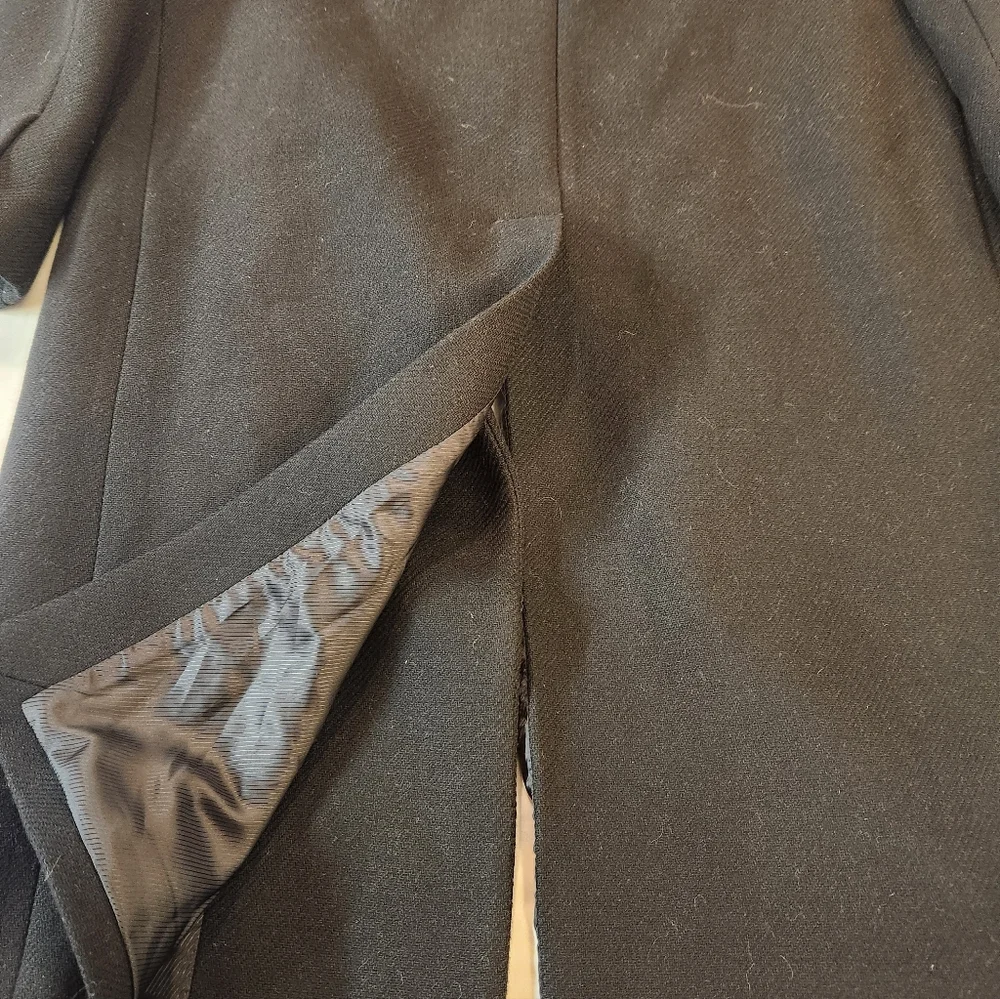 NEW Zara Women's Black Wool Blend Coat Size M Classic Preppy Formal Warm Elegant